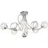 Auria 6 Light Glass Semi Flush Ceiling Light - Chrome