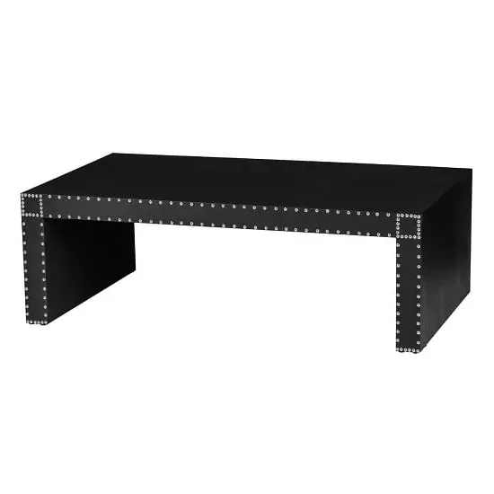 Aurich Coffee Table - Black Leather Effect