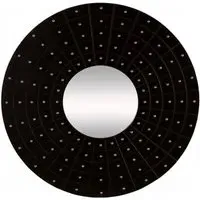 Aurich Round Wall Mirror - Black