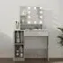 Aurora Dressing Table with LED Lights - Concrete Grey