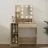 Aurora Dressing Table with LED Lights - Sonoma Oak