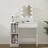 Aurora High Gloss Dressing Table with LED Lights - White
