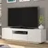 Aurora High Gloss TV Stand with 3 Doors and LED - White