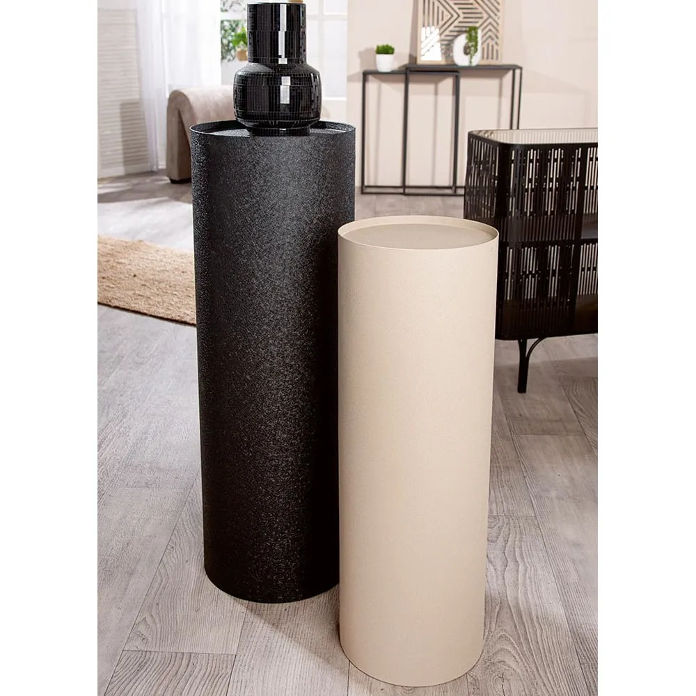 Aurora Set of 2 Cylindrical Pillars - Black, Metal image