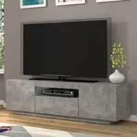Aurora TV Stand with 3 Doors and LED - Concrete Grey