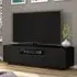 Aurora TV Stand with 3 Doors and LED - Matt Black
