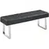 Austin Large Dining Bench - Black, Faux Leather