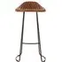 Australis Bar Stool with Sled Base - Light Brown, Leather