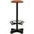 Australis Round Bar Stool - Light Brown, Leather