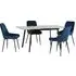 Avah Extendable Dining Table Set with 4 Chairs - Blue