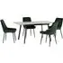Avah Extendable Dining Table Set with 4 Chairs - Green