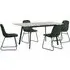 Avah Extendable Dining Table Set with 4 Lyster Chairs - Green