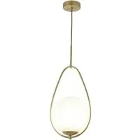 Avalon Opal Glass Ceiling Pendant Light - Gold