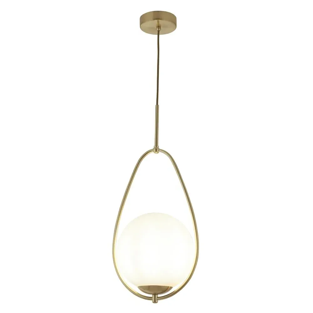 Avalon Opal Glass Ceiling Pendant Light - Gold image