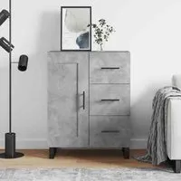 Avalon Sideboard with 1 Door 3 Drawers - Concrete Grey alternate view