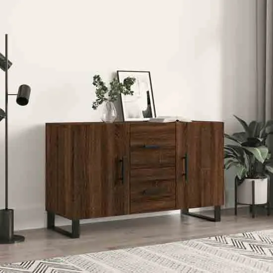 Avalon Sideboard with 2 Doors 2 Drawers - Brown Oak
