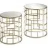 Avanto Round Glass Set of 2 Side Tables - Champagne