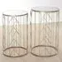 Avanto Round Glass Set of 2 Side Tables - Champagne