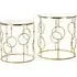 Avanto Round Glass Set of 2 Side Tables - Gold