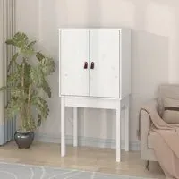 Aveiro Pinewood Highboard with 2 Doors - White