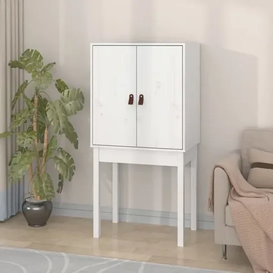 Aveiro Pinewood Highboard with 2 Doors - White