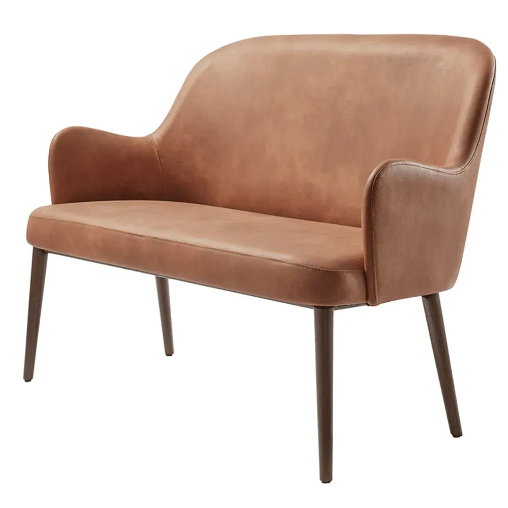 Avelay 2-Seater Sofa - Cognac, Faux Leather