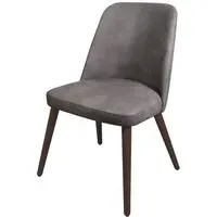Avelay Bedroom Chair - Steel Grey, Faux Leather