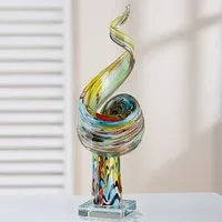 Avenca Glass Sculpture - Multicoloured alternate view