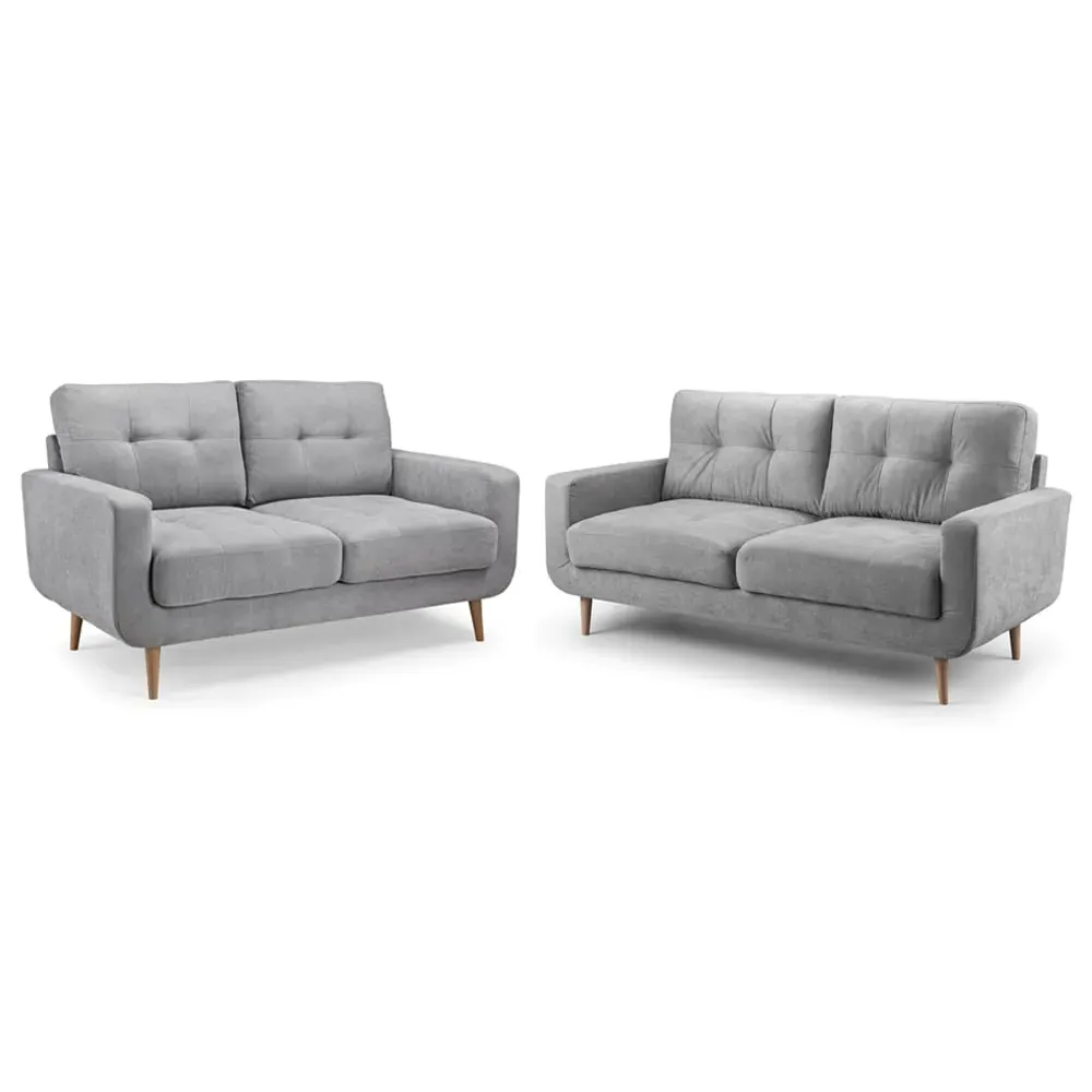 Avenel 3+2 Seater Sofa Set - Grey, Fabric