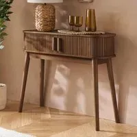 Avenel Console Table with 2 Sliding Doors - Walnut