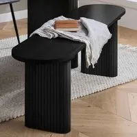 Avenel Dining Bench with Fluted Detail - Black, MFC alternate view