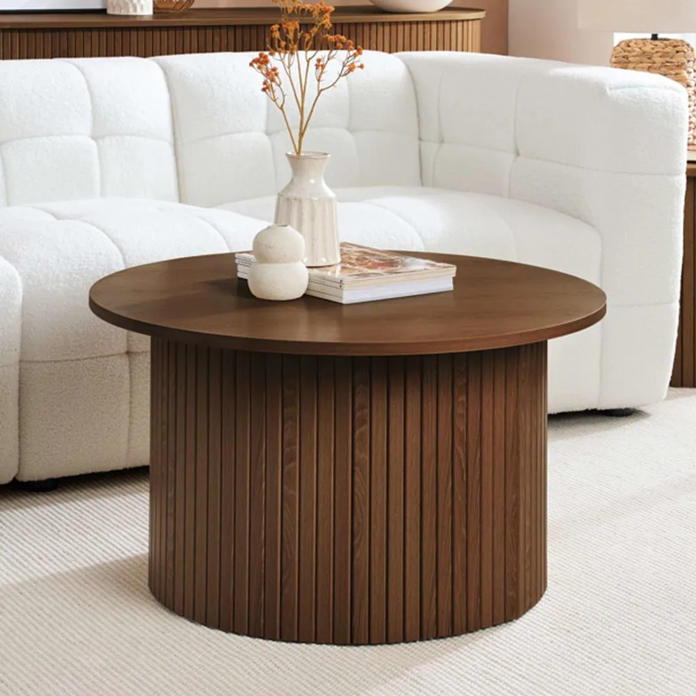 Avenel Round Coffee Table - Walnut