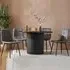 Avenel Round Dining Set with 4 Chairs - Black, Grey