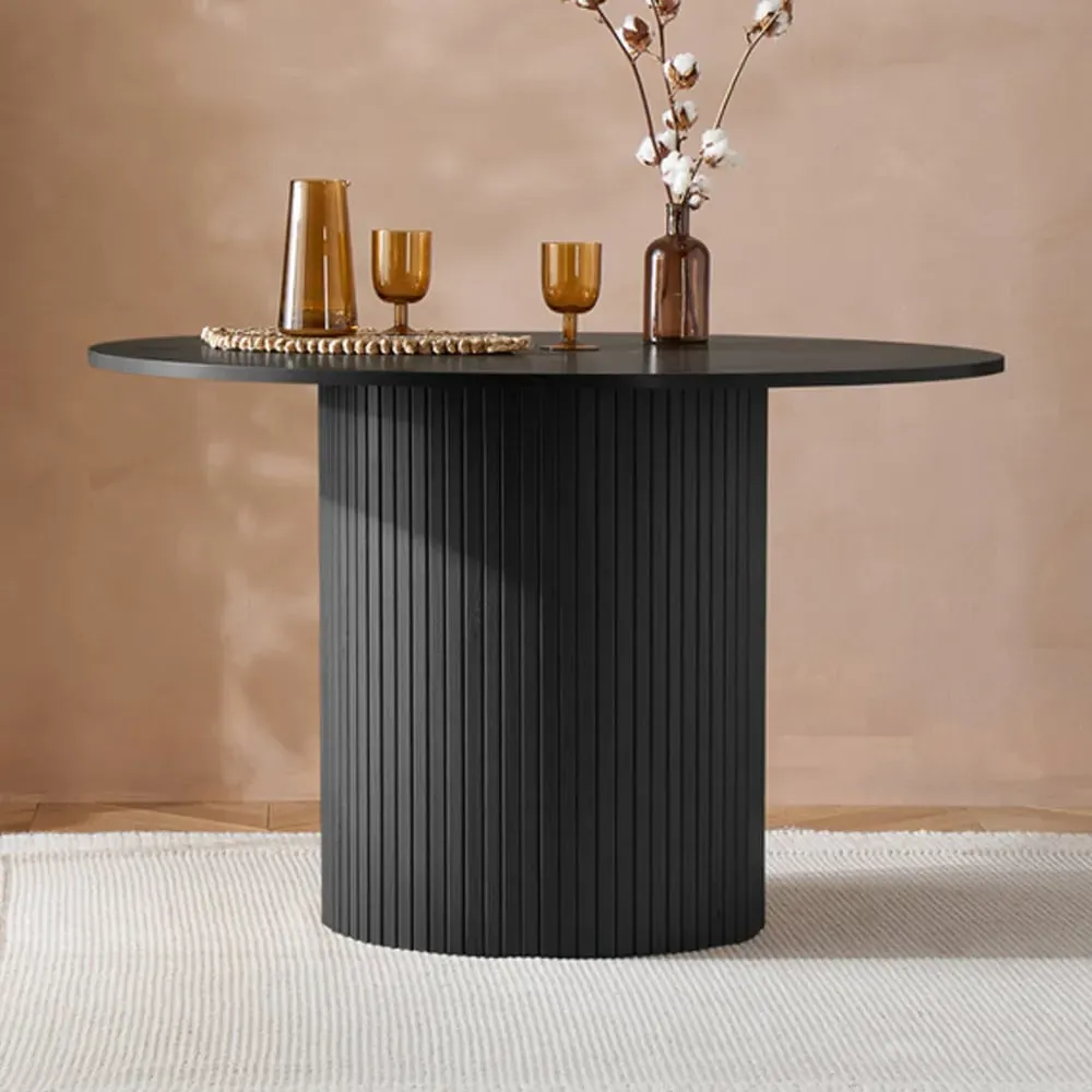 Avenel Round Dining Table - Black, Wood image