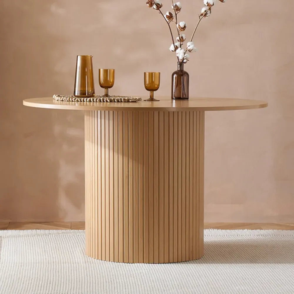 Avenel Round Dining Table - Oak, Wood