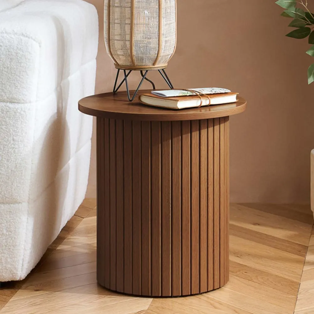 Avenel Round Side Table - Walnut image