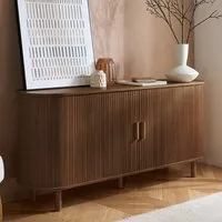 Avenel Storage Cabinet with 2 Sliding Doors - Walnut