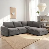 Avenyx Right-Handed Sofa Bed with Storage - Slate, Fabric alternate view
