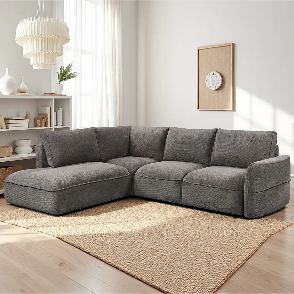 Avenyx Right-Handed Sofa Bed with Storage - Slate, Fabric product