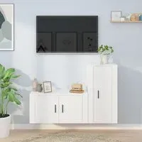 Avery Wall Hung Entertainment Unit - White, Engineered Wood