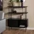 Avila Bookcase with 2 Sliding Doors - Ash Black