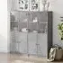 Avila Bookcase with Doors - Concrete Effect