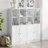 Avila Bookcase with Doors - White