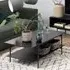 Avila Coffee Table with Undershelf - Ash Black, Wood