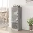 Avila Highboard with 3 Glass Doors - Grey Sonoma Oak