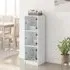 Avila Highboard with 3 Glass Doors - White
