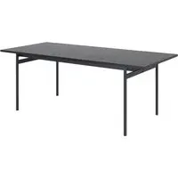 Avila Rectangular Dining Table - Black, Ash Wood