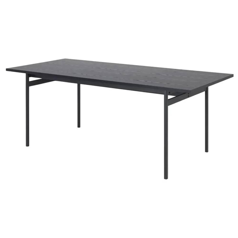 Avila Rectangular Dining Table - Black, Ash Wood image