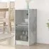 Avila Side Cabinet with Glass Door - Concrete Effect