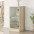 Avila Side Cabinet with Glass Door - Sonoma Oak